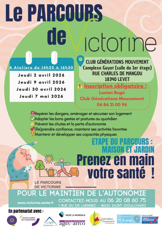 Flyer PARCOURS de Victorine Maison jardin Levet 2026