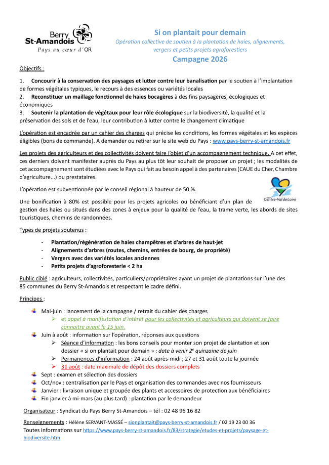 Flyer Si on plantait pour demain 2026 2