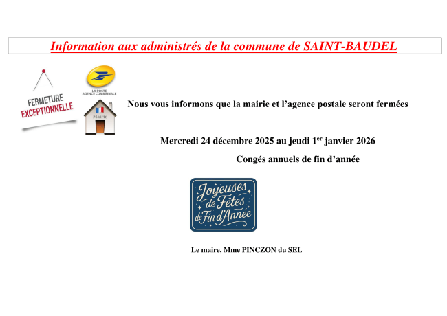 affiche Fermeture Maire et APC 1site