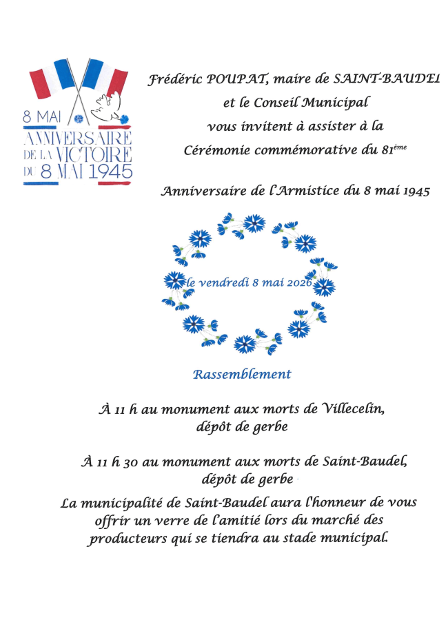 affiche cérémonie du 8 mai 